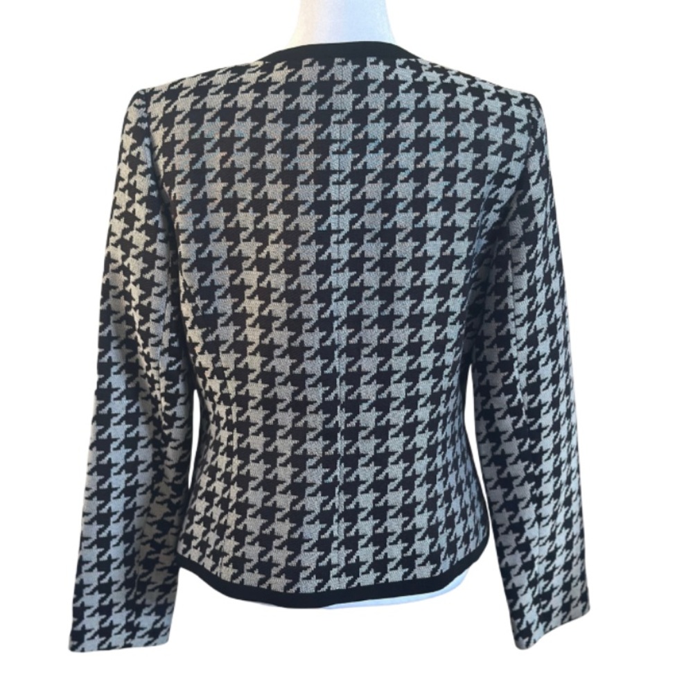 Jones Studio Houndstooth Blazer Jacket - Picture 2 of 3